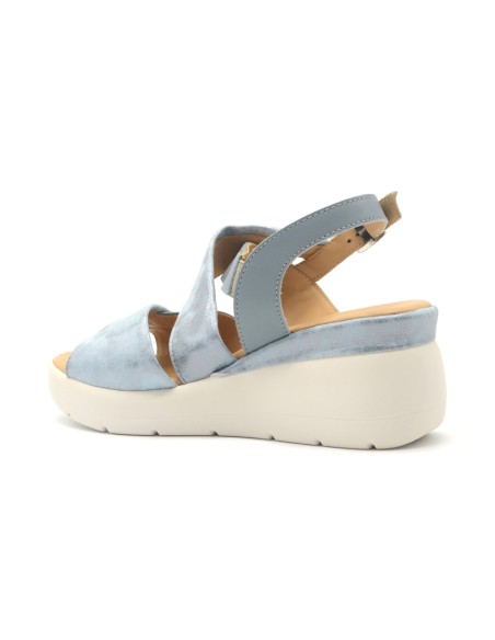 Melluso Walk sandalo in pelle con zeppa